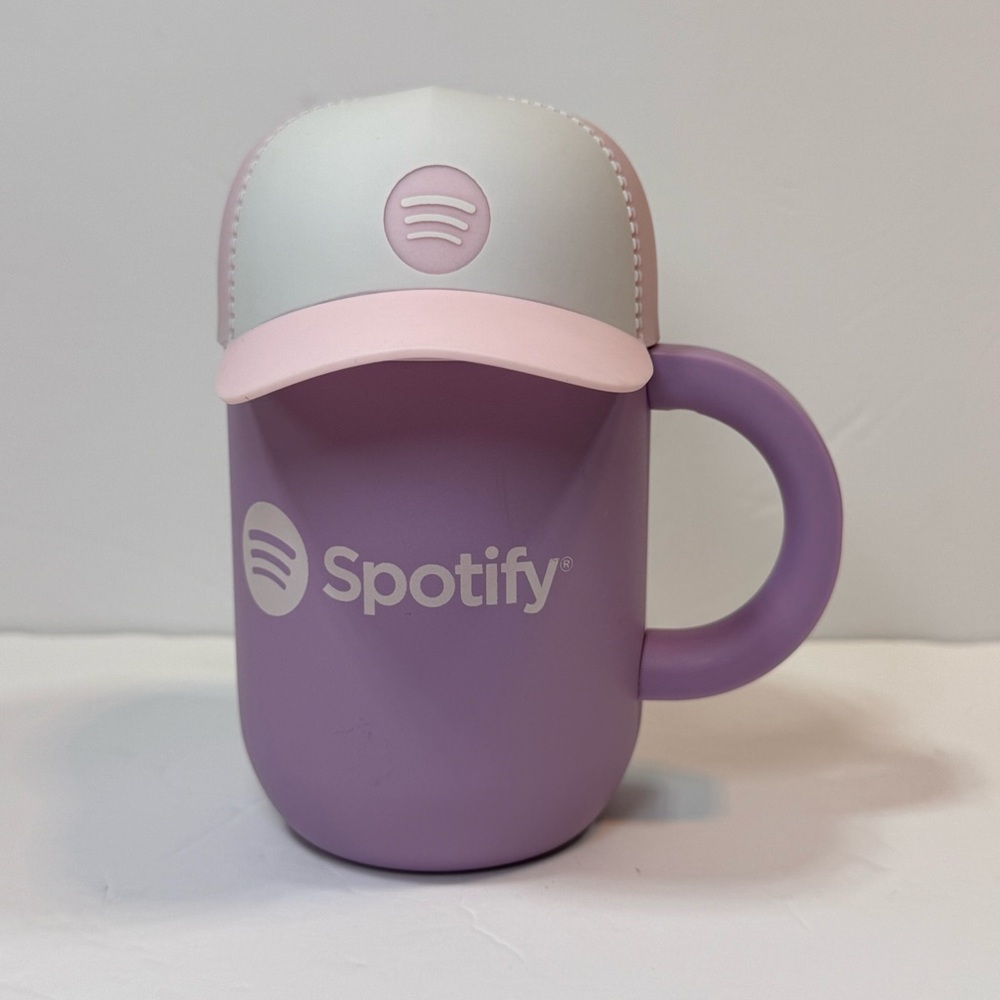 Asobu Happy Hats Mug 12 Oz Spotify Logo Triple Insulated Ceramic Purple